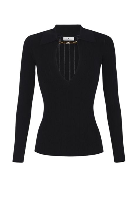 Ribbed knit with openwork details ELISABETTA FRANCHI | sweaters | MK09B56E2110